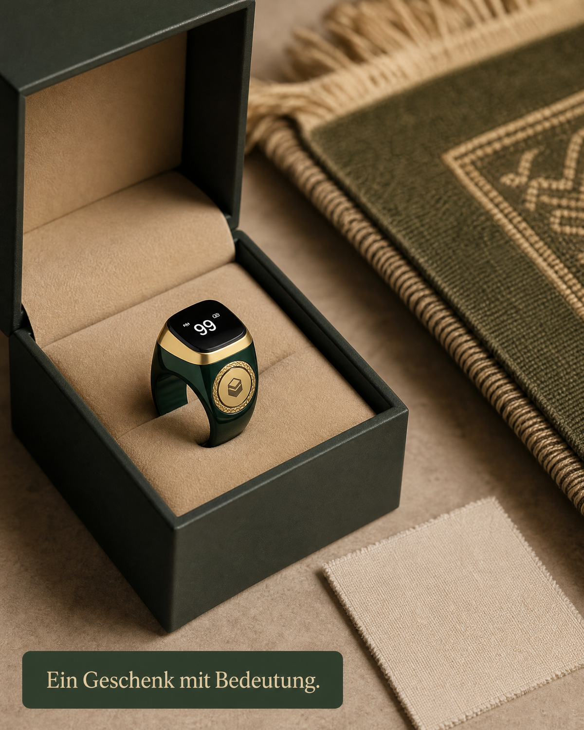 Zikr-Ring Smart – Dein digitaler Tasbih für Dhikr, Gebet & Qibla
